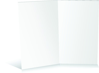 Blank white zigzag folded paper. Vector illustration. 