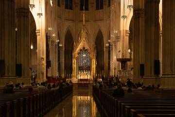 Interior of St. Patrick's Church in NYC, USA