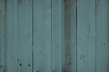 Naklejka premium Faded blue gray reclaimed wood surface with aged boards. Wooden planks with grain and texture. 