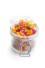 Gummy bears, jelly candy. Colorful bonbons.