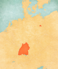 Map of Germany - Berlin and Baden-Wurttemberg