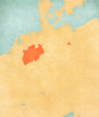 Map of Germany - Berlin and North Rhine-Westphalia