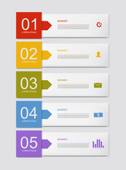 Modern banner, web template, abstract design number banners template, graphic flyer, web design, business and marketing banner