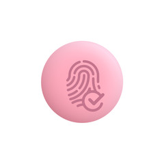 Verified Fingerprint -  Modern App Button