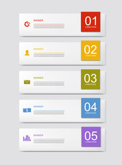 Modern banner, web template, abstract design number banners template, graphic flyer, web design, business and marketing banner