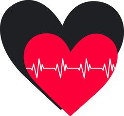 Cardiology line, vector, background illustration 