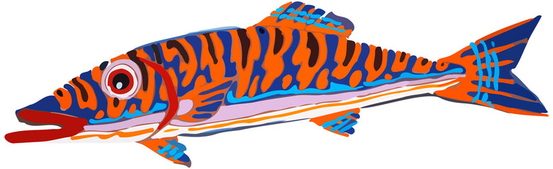 Colorful fish vector illustration