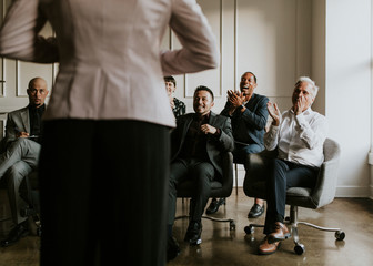 Business team in a presentation