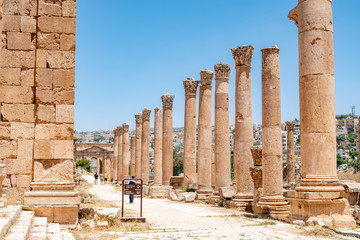 Ancient Roman Ruins at Gerasa in Jerash, Jordan