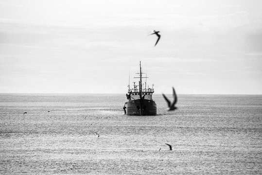 Statek Na Oceanie