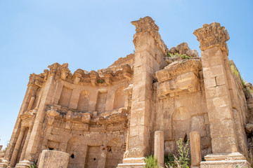 Ancient Roman Ruins at Gerasa in Jerash, Jordan