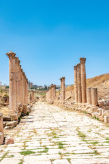 Obraz premium Ancient Roman Ruins at Gerasa in Jerash, Jordan
