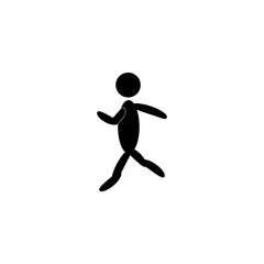 Fototapeta na wymiar Silhouette of a running man sign. eps ten