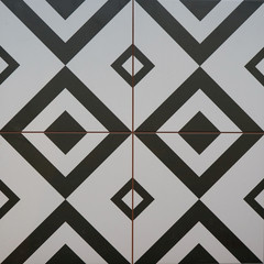 tiles with geometric pattern, square shape, four in one