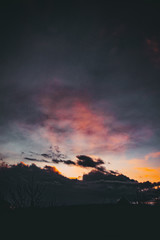 sunset over the mountains