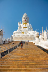 A beautiful view of wat huai pla kang buddhist temple at Chiang Rai, Thailand.