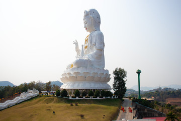 A beautiful view of wat huai pla kang buddhist temple at Chiang Rai, Thailand.