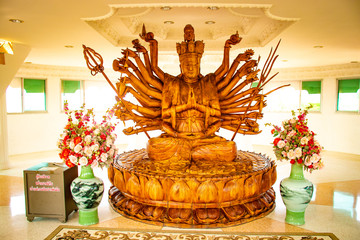 A beautiful view of wat huai pla kang buddhist temple at Chiang Rai, Thailand.