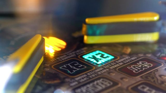 Vintage Pinball game in 4K Slow motion 60fps
