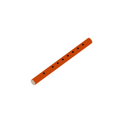 flute color illustration icon on white background