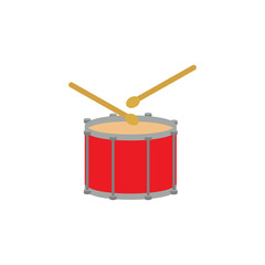 Plakat drum color illustration icon on white background