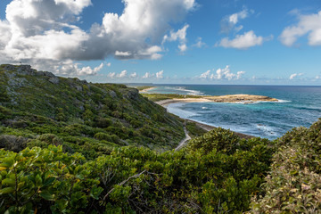 Exotic landscape of Guadeloup shoreline