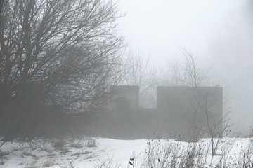 Ruins in the Fog