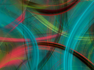 blue abstract fractal background 3d rendering illustration