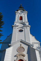 Baroque style calvinist church in Szabadszallas, Hungary