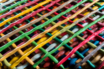 abstract textured multicolored plasticine sticks