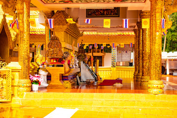 Fototapeta premium A beautiful view of buddhist temple at Chiang Rai, Thailand.