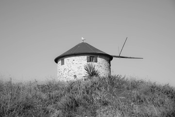 windmill in the fog