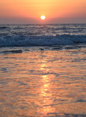 sunset in the sea