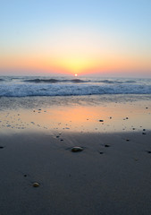 footprints on the beach