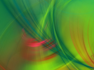 green abstract fractal background 3d rendering illustration