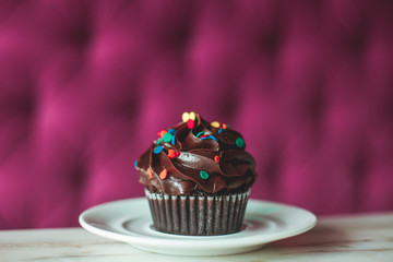cupcake cochocolate and color chips