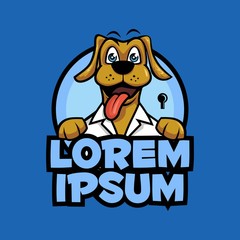 Dog Animal mascot Logo, cute dog mascot