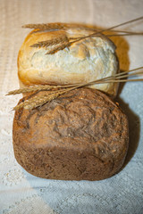 Homemade freshly baked hot bread with a delicious crisp