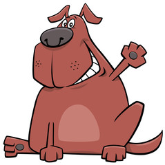 cartoon brown dog funny animal character