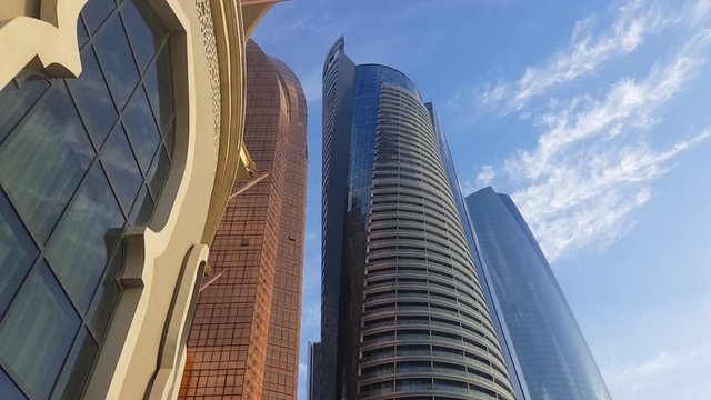 Etihad Towers buildings in Abu Dhabi.