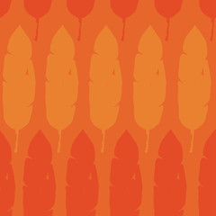 Funky Tropical Vector Seamless Pattern. Banana Leaves Feather Monstera Dandelion Tropical Seamless Pattern. 