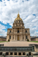 Obraz premium Famous Dome des Invalides with the tomb of Napoleon inside, Paris/France
