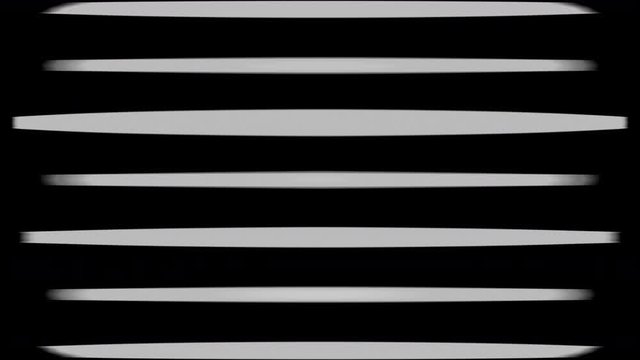 Flickering Running White Horizontal Lines in Center Abstract Background