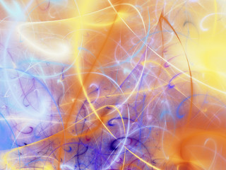 abstract chaotic fractal background 3D rendering illustration