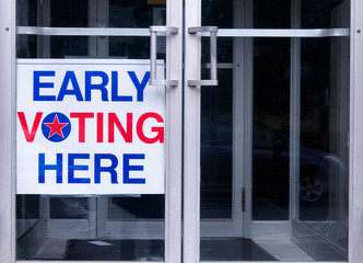 Early voting here sign America