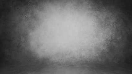 Gray dark backdrop studio background, wall and floor with texture.