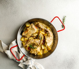 conejo en salmorejo al estilo canario, roasted rabbit in Canarian marinade, Spanish and Canary Islands food