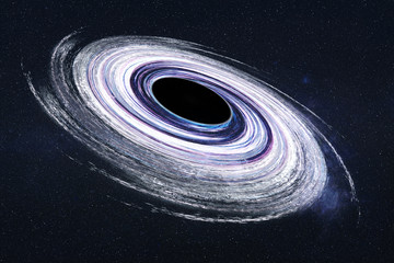 Black hole somewere in space. Science fiction. Dramatic space background. Elements of this image...