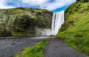 Skogafoss waterfall in the southern part Iceland