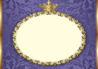 ornate background with royal frame